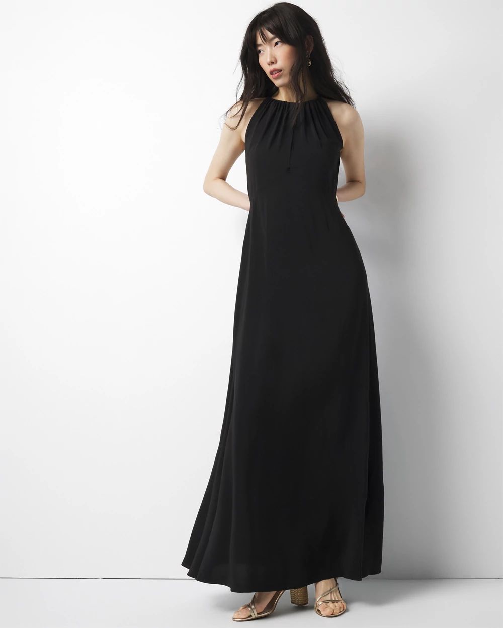 Graphic Floral Maxi Dress | White House Black Market